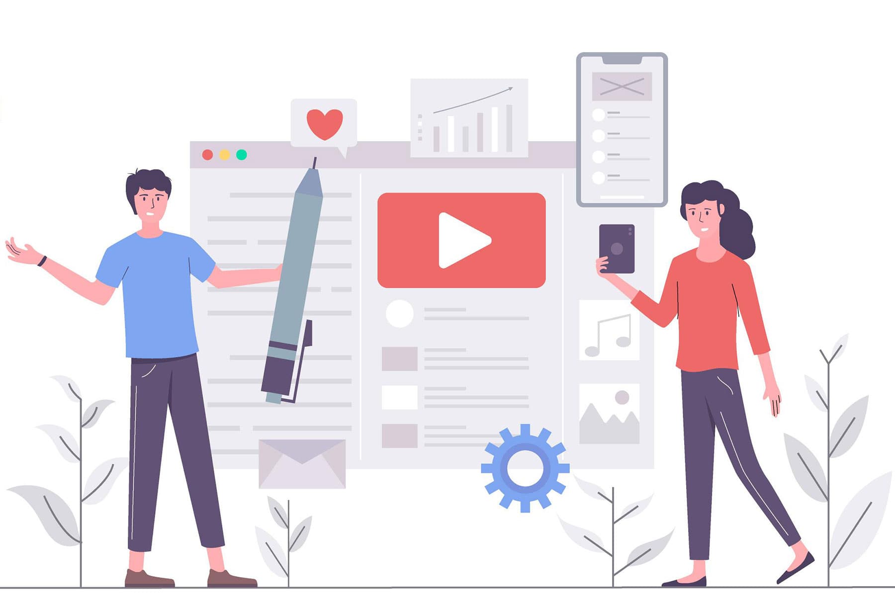 Content marketing strategy and editorial planning visual